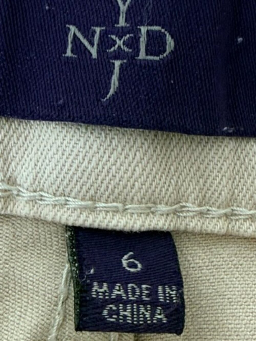 Light-Tan Stretch-Denim Shorts from NYDJ - Picture 9 of 11